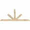Ekena Millwork Saratoga Rough Sawn Timber Gable Bracket, Douglas Fir, 72"W x 42"H x 2"D x 4"F, 14/12 Pitch GBW072X42X0204SAR00RDF - alternate 2